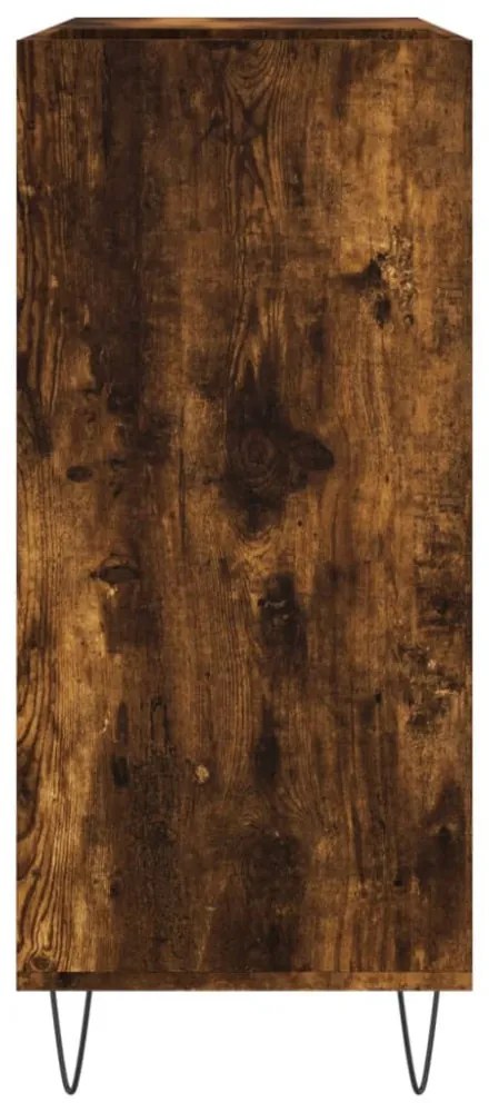 füstös tölgy színű szerelt fa hanglemezszekrény 84,5x38x89 cm