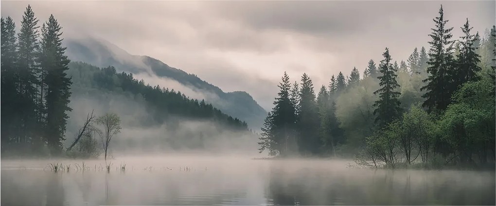 Divatos Flizelin Tapéta Fali Furnér Hangulatos tó 250x104 Ragasztó
