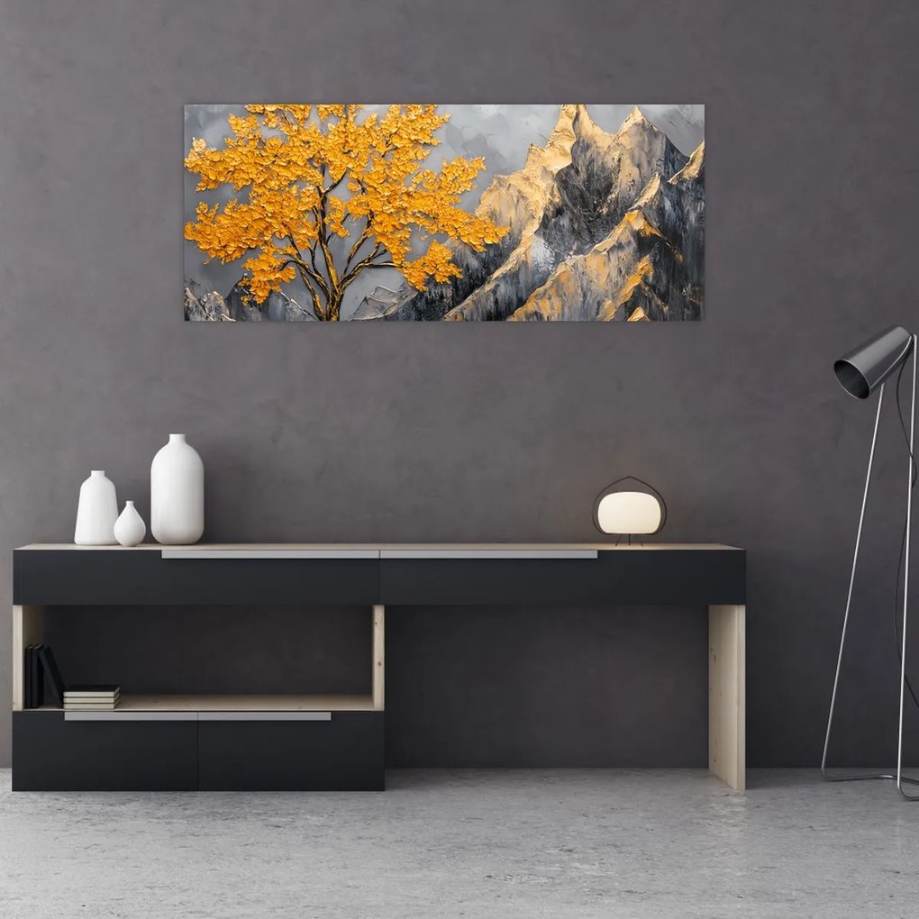 Kép – Arany fa a hegyekben (120x50 cm)