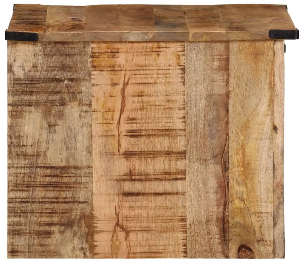 tömör mangófa dohányzóasztal fiókokkal 50 x 50 x 40 cm