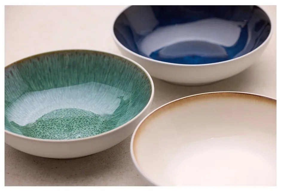 Fehér-zöld kőedény tálka 900 ml Gastro White/Green – Bitz