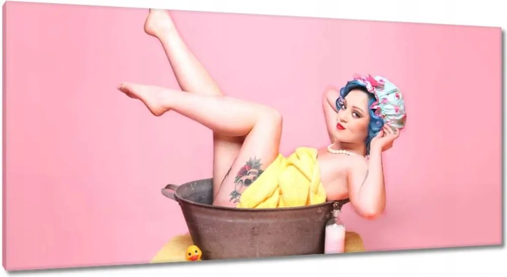 Vászonkép 115x55 Vintage Nő Csaj