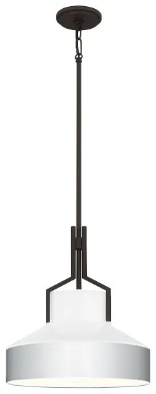 Quoizel QZ-BRECKEN-2P-OZ-OPAL - Rúdos BRECKEN csillár 2xE27/60W/230V fekete/fehér