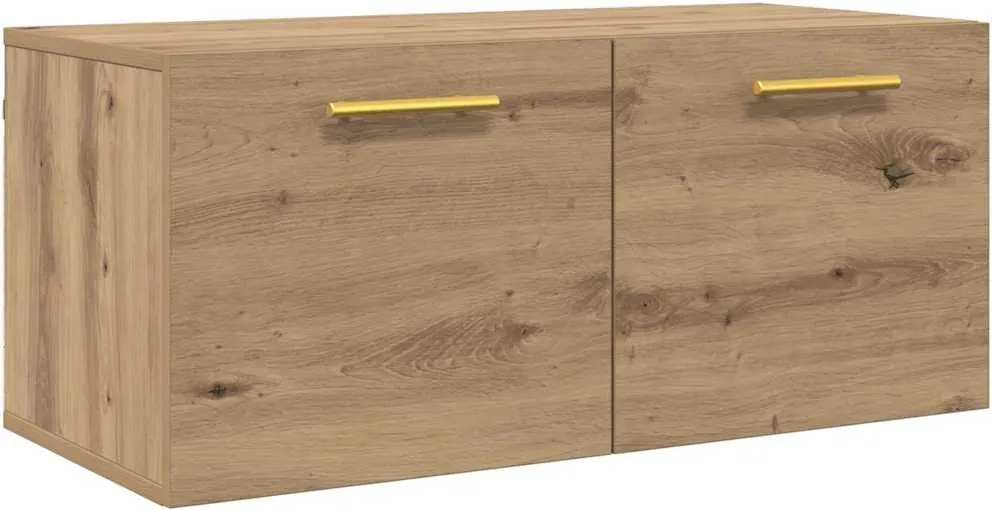 vidaXL Fali Szekrény kézműves tölgy 80 x 36.5 x 35 cm Faanyag