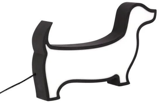 LED gyermek asztali lámpa DOG LED/12W/230V fekete