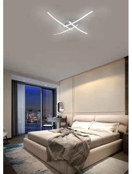 Brilagi - LED mennyezeti lámpatest STRIPES LED/32W/230V ezüst