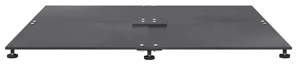 Napernyőtalp Sötétszürke 100 x 100 x 4 cm Acél