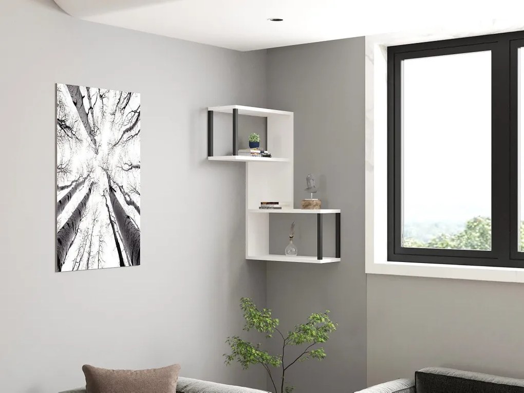 Lecco fali polc, fehér, 84 cm
