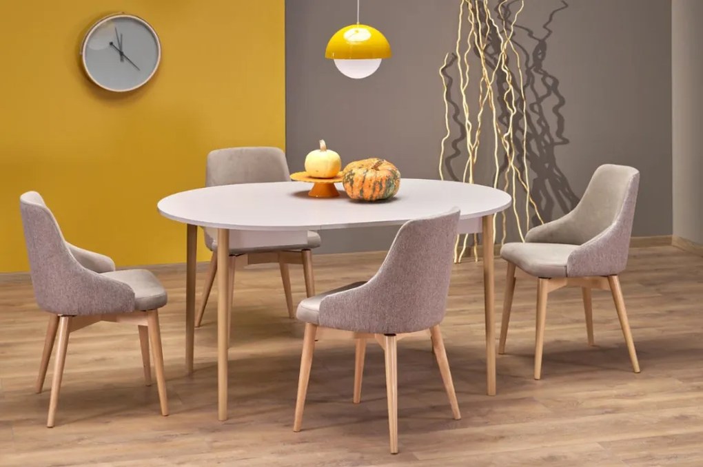 Pivot bővíthető étkezőasztal kasmír/natúr 102-142 cm