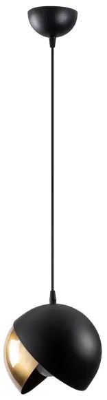 Csillár zsinóron BERCESTE 1xE27/40W/230V fekete/arany