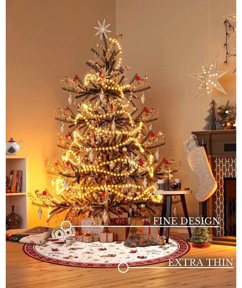 Piros pamutkeverék kerek szőnyeg karácsonyi mintával ø 200 cm Toy's Delight Red Christmas – Villeroy&amp;Boch