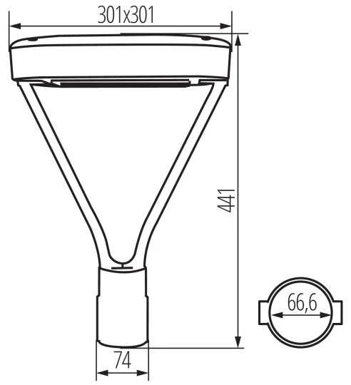 Kanlux 36435- LED Utcai világítás PARCOLI LED/30/40/50W/230V 3000/4000/6500K IP66