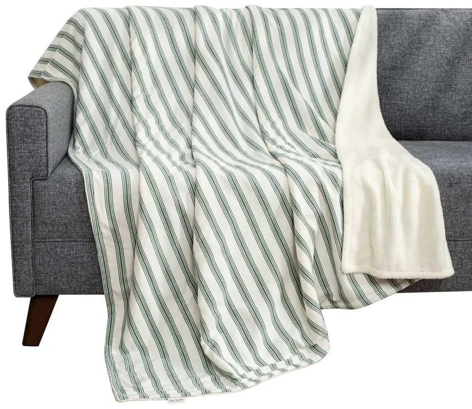 Fehér-zöld takaró 150x190 cm Soren Wellsoft – Mijolnir