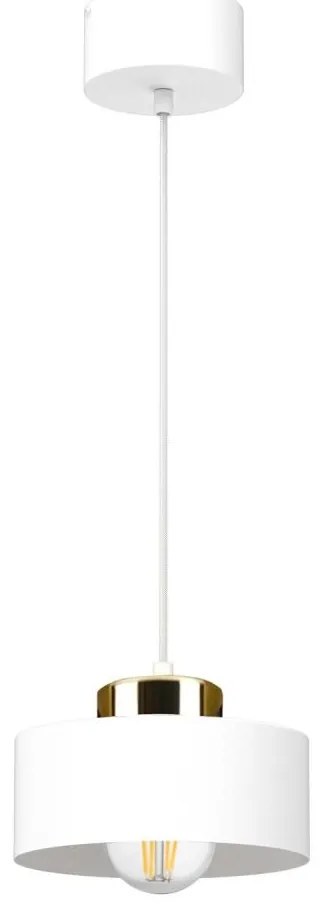 IGNIA függőlámpa kábellel 1xE27/60W/230V fehér/arany