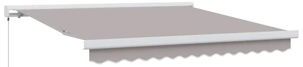 Behúzható napellenző Világosszürke 350 x 250 cm Szövet, Fém