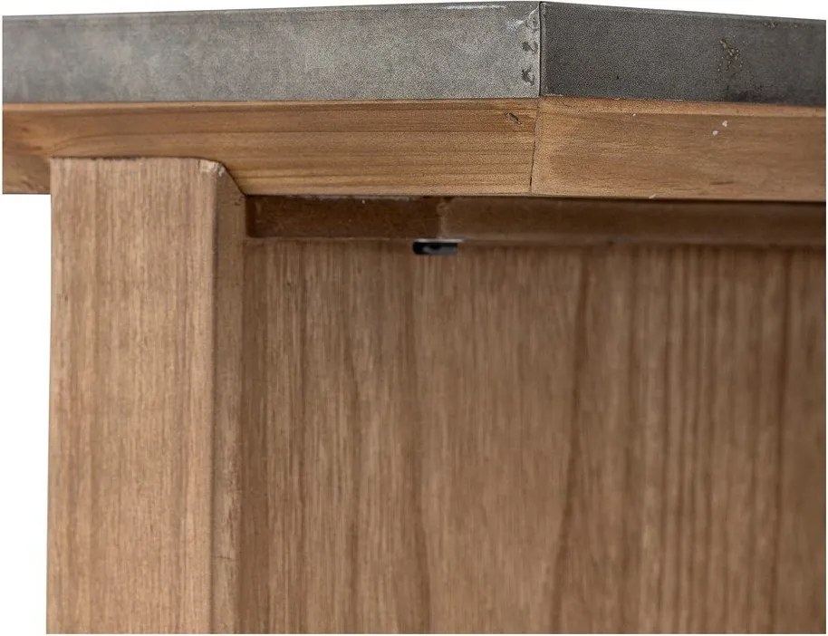 Natúr színű konzolasztal fém asztallappal 40x110 cm Riva – Bloomingville