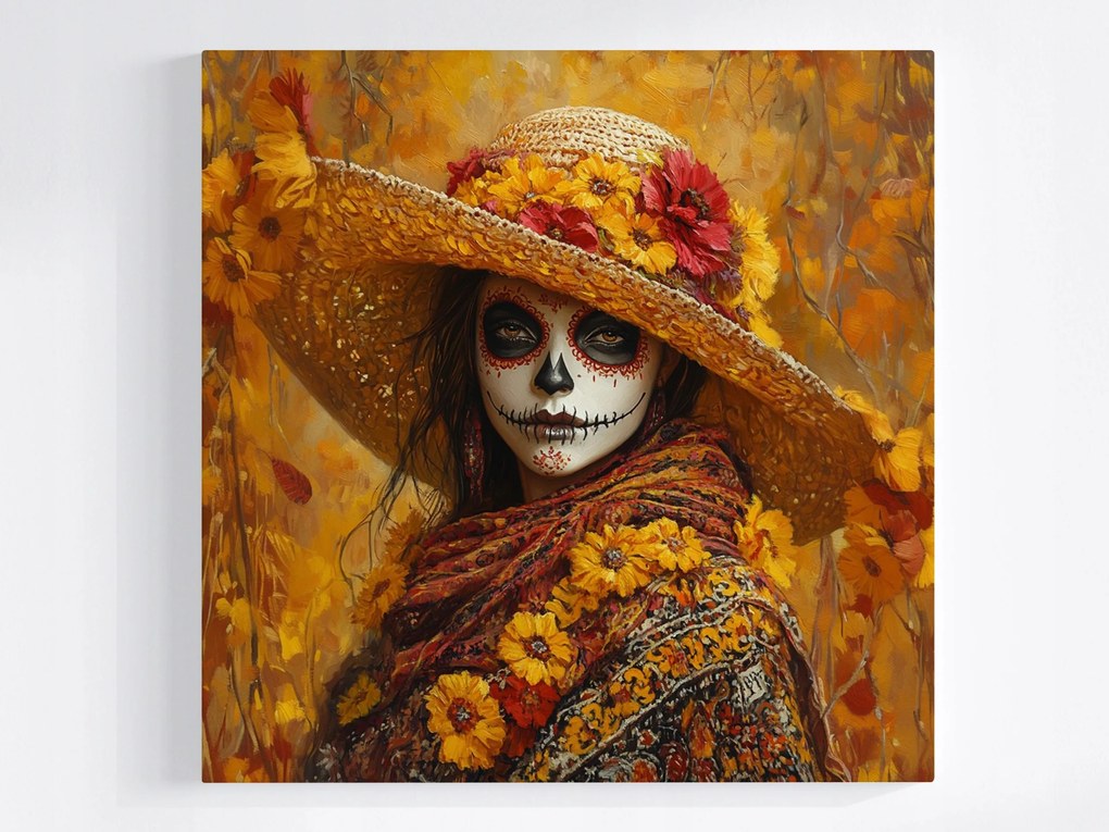 Canvas Vászonkép La Catrina Portré Halottak Ünnepe Mexikó 40x40