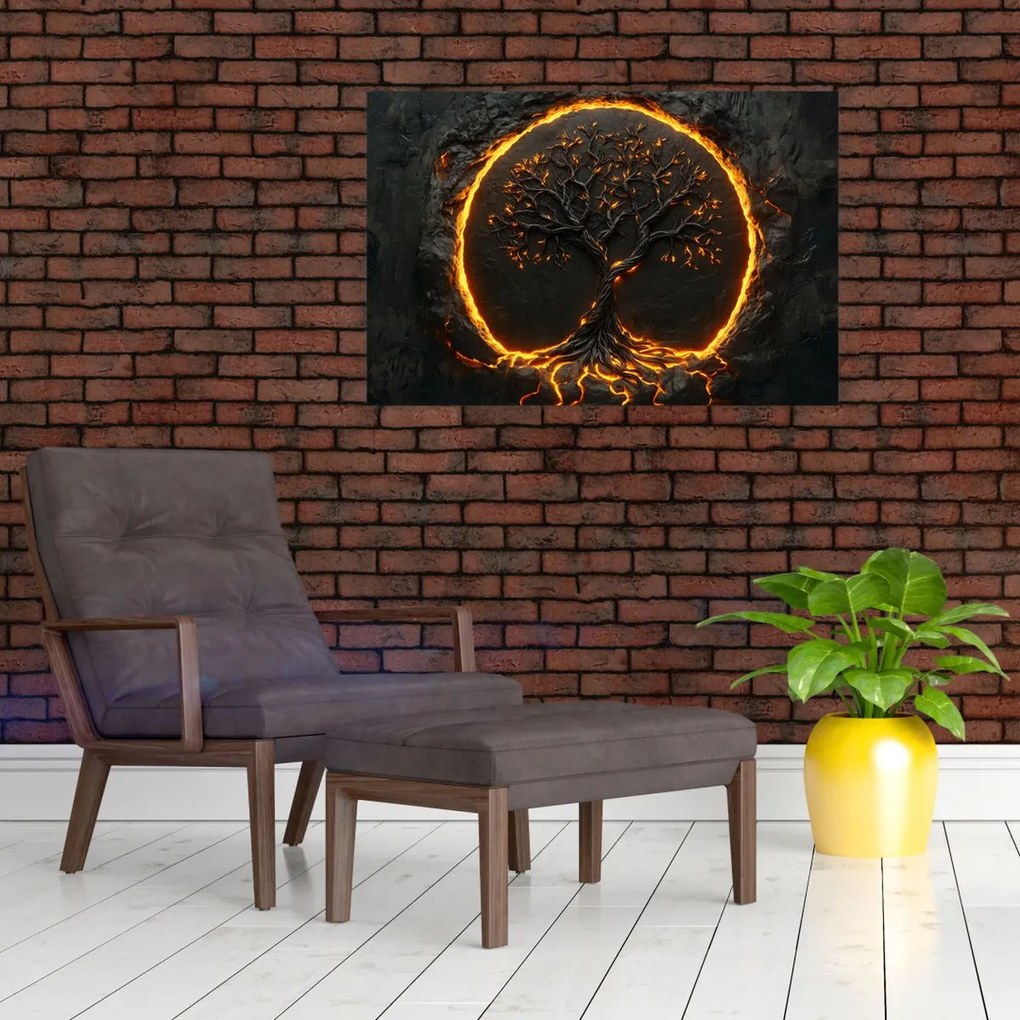 Kép – Életfa lávában II. (90x60 cm)