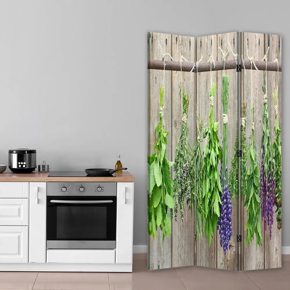 Gario Paraván Szárított gyógynövények Méret: 145 x 170 cm, Kivitelezés: Klasszikus paraván
