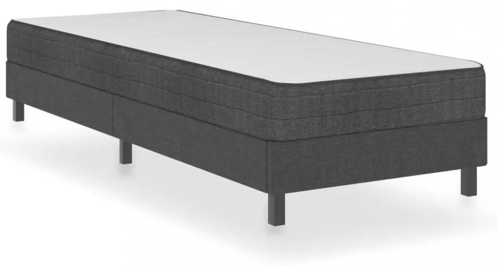 sötétszürke rugós szövetágy 80 x 200 cm