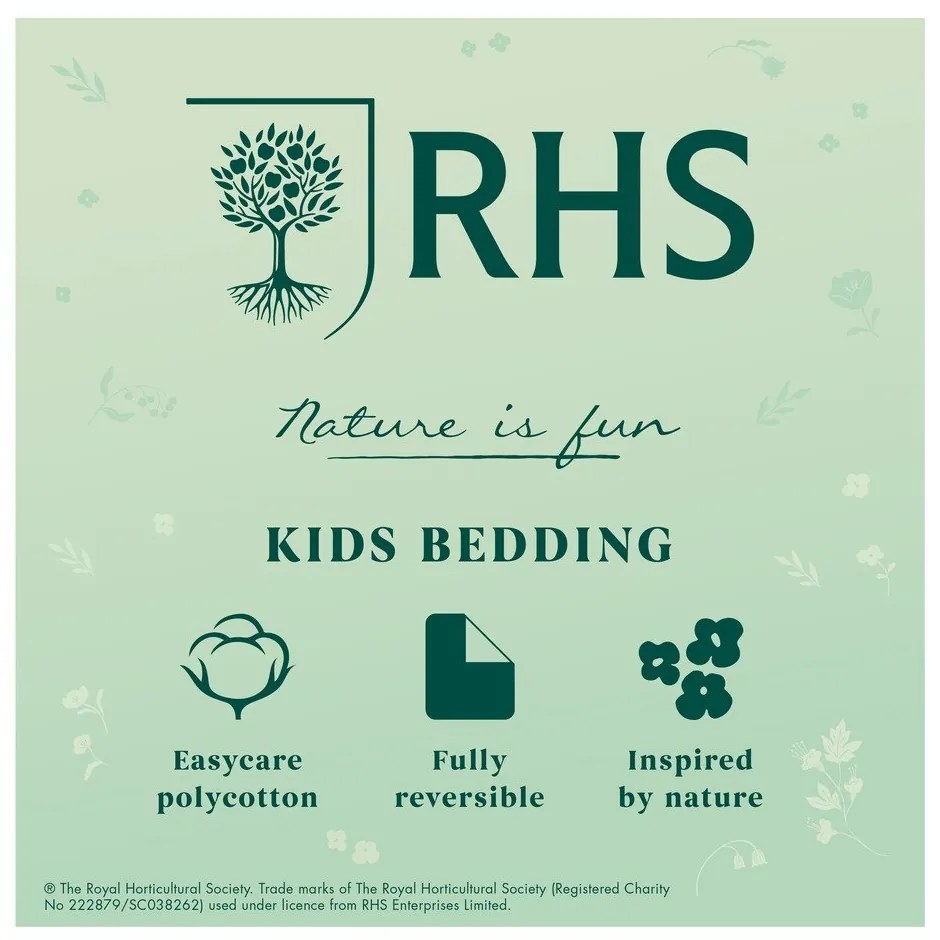 Rózsaszín kétszemélyes gyerek ágyneműhuzat 200x200 cm Butterfly Garden – RHS