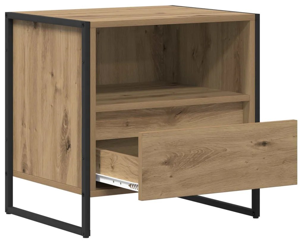Éjjeli asztal fiókkal Művészi tölgy 50 x 39,5 x 50 cm Faanyag