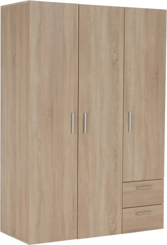 Gardróbszekrény polcokkal, sonoma tölgy, ADELI