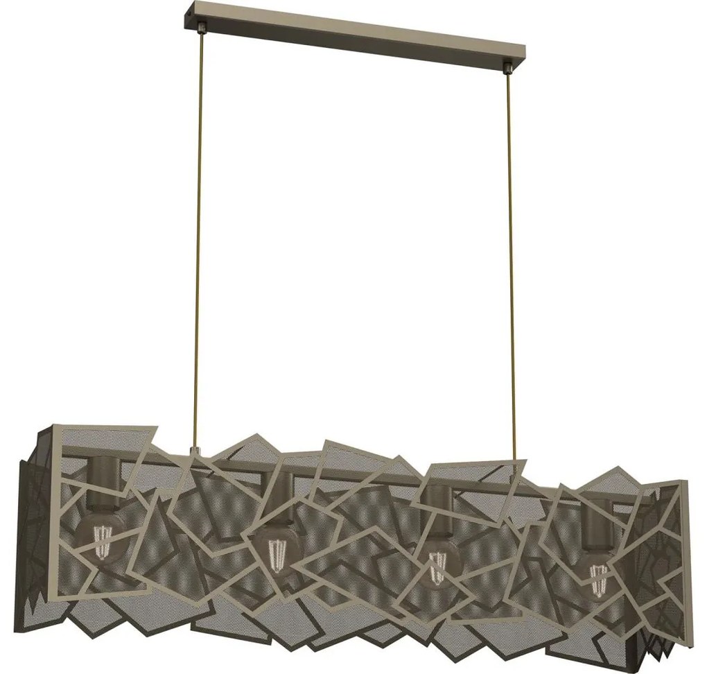 Csillár zsinóron CAMO 4xE27/15W/230V arany