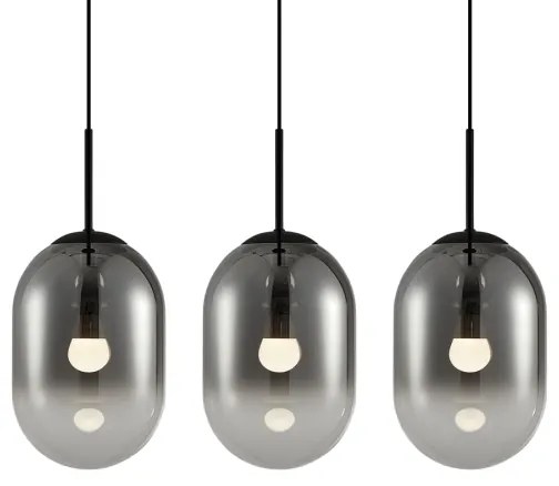 Csillár zsinóron ALIAS 3xE14/40W/230V fekete/szürke