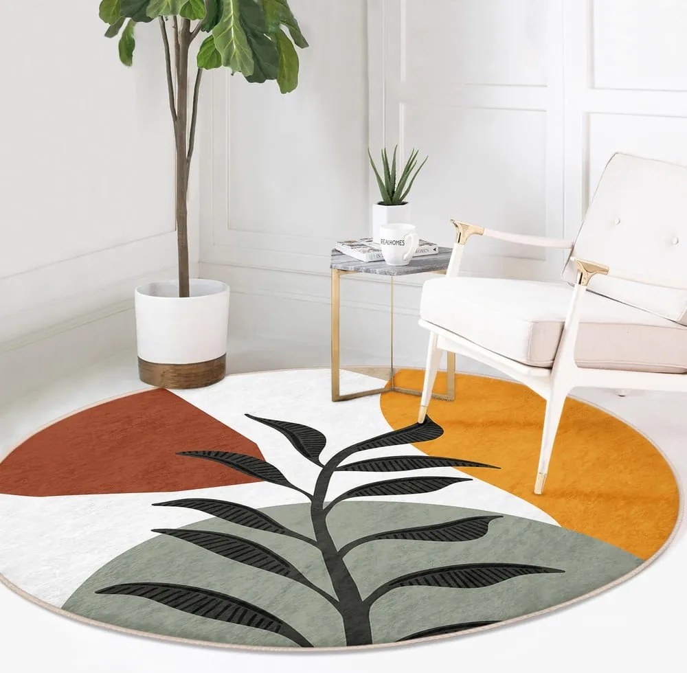 Mosható-robotporszívóval tisztítható kerek szőnyeg ø 80 cm Comfort – Mila Home