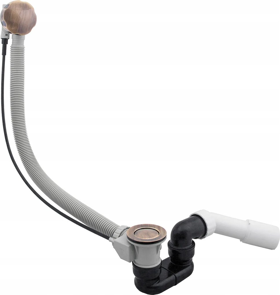 Kádszifon Barna Antik Automata Tekerőgomb