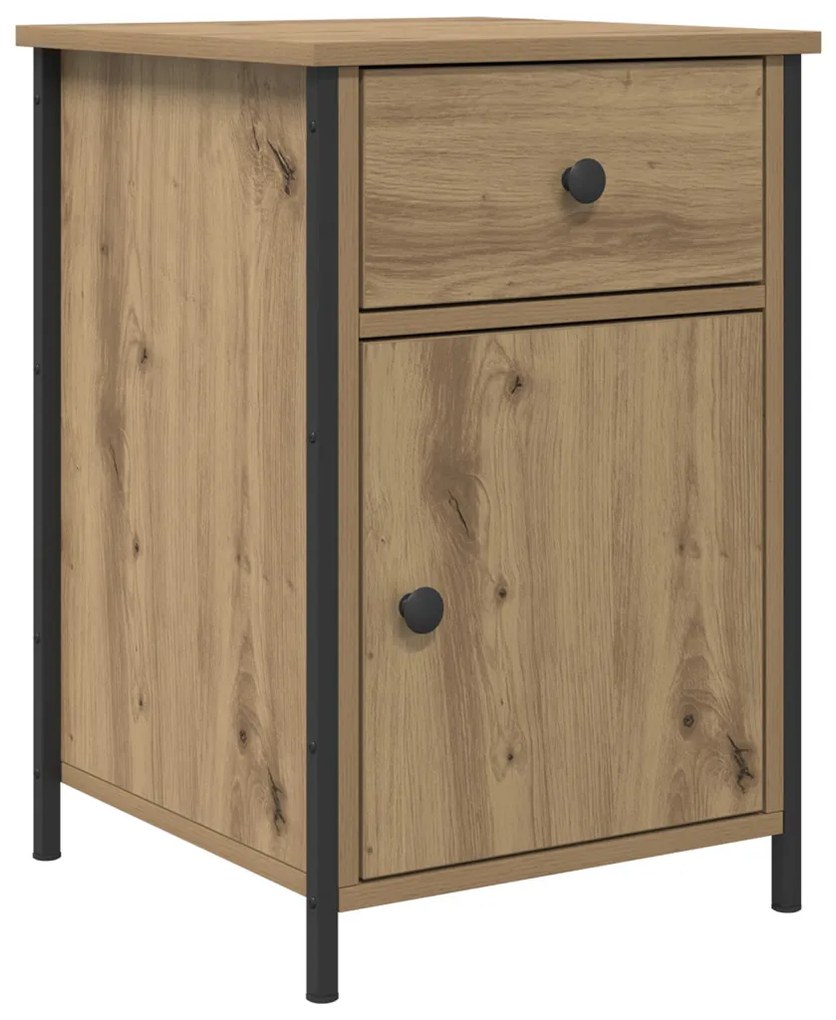 Éjjeliszekrény 2 pcs kézműves tölgy 40 x 42 x 60 cm Faanyag