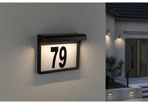 Paulmann 95388 - LED/0,05W IP44 Napelemes házszám érzékelővel DAYTON 4,8V