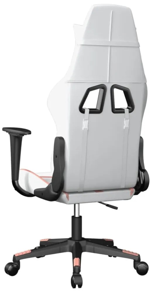 fehér és rózsaszín műbőr játékszék