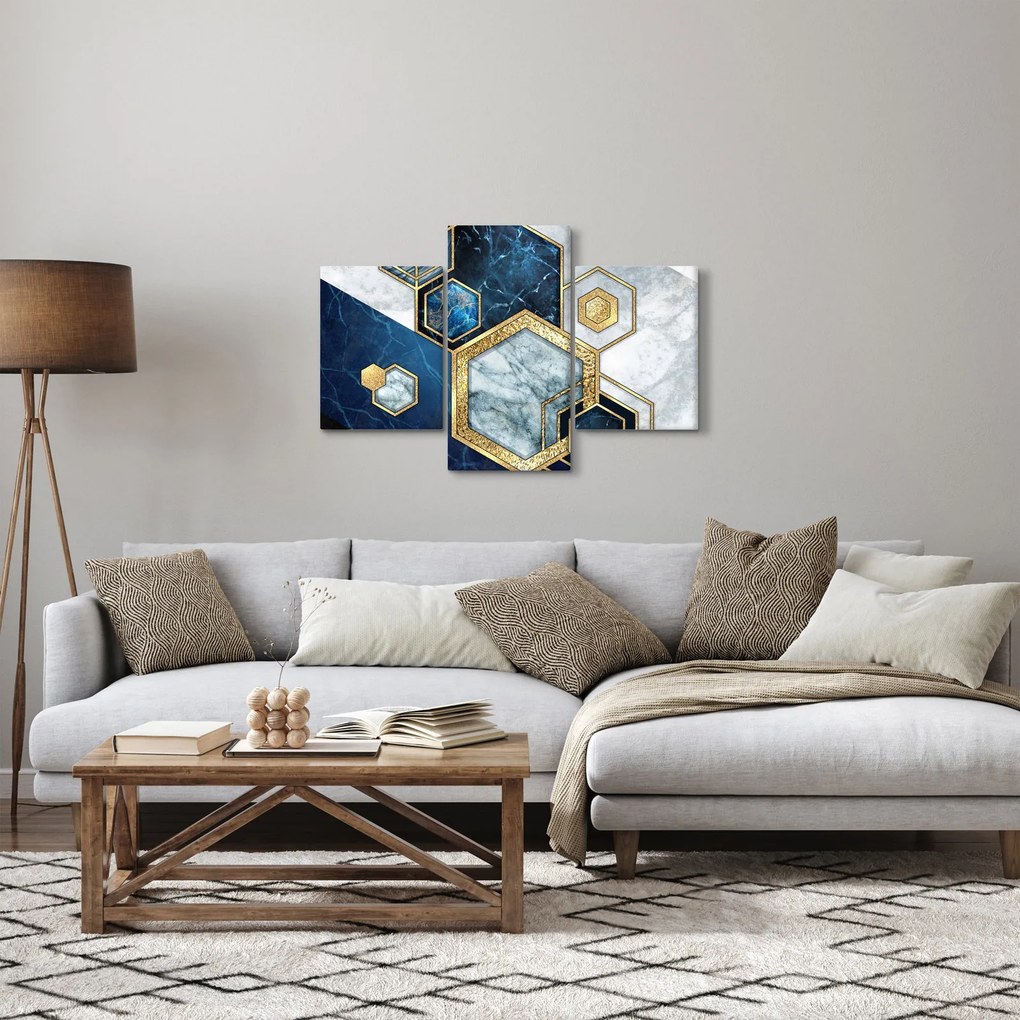 Kép - Márvány hatszögek (90x60 cm)