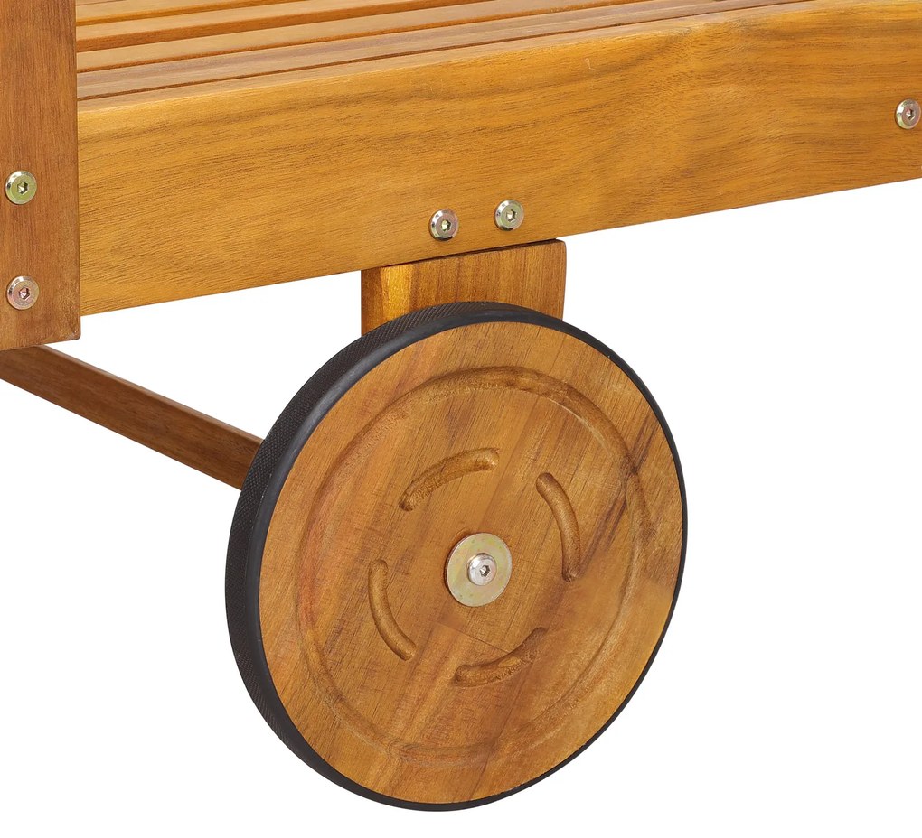 TAMI SUN kerti nyugágy, 195,5x69x85cm, természetes barna Jurhan