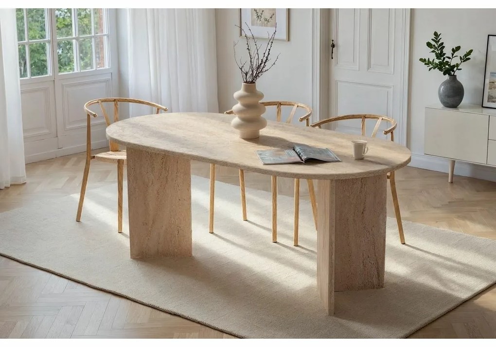 Sablin Travertine étkezőasztal