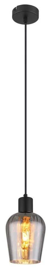 Globo 15627 - Csillár zsinóron RYAN 1xE27/40W/230V átm. 13,5 cm fekete