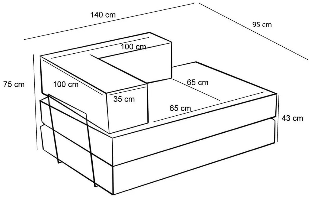 Kétszemélyes kanapé Comfort - Antracit v2