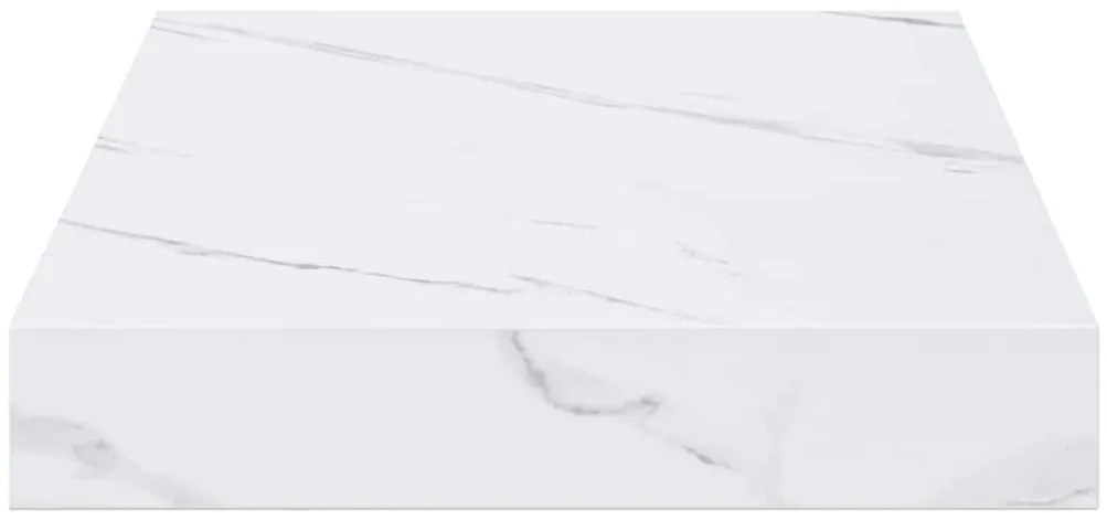 Falpolc tárolóval 4 pcs Fehér márvány 40 x 23,5 x 4 cm Faanyag