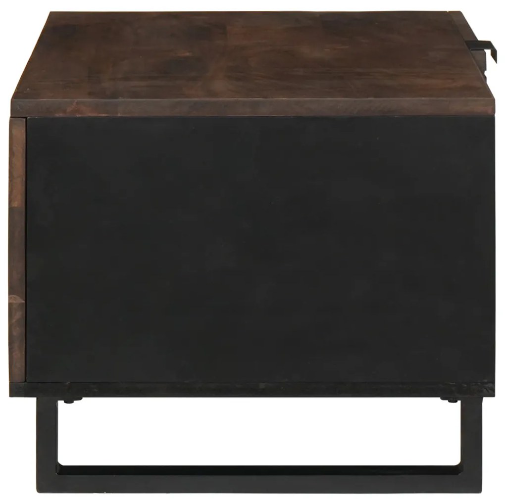 dohányzóasztal 80 x 50 x 40 cm - tömör mangófából és MDF-ből