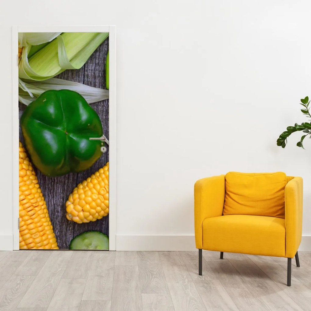 Fotótapéta ajtóra - Zöldség (95x205cm)