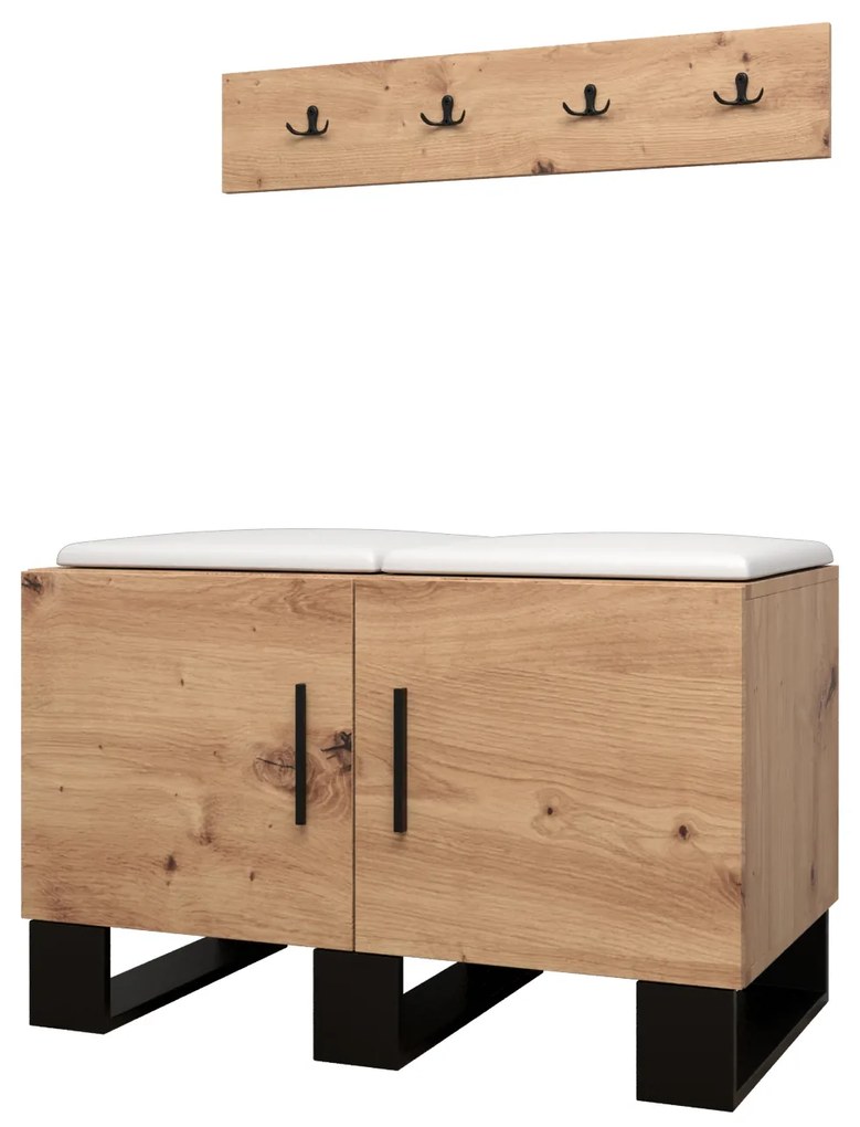 Előszobabútor Amanda 21 (artisan tölgy + fehér). 1086044