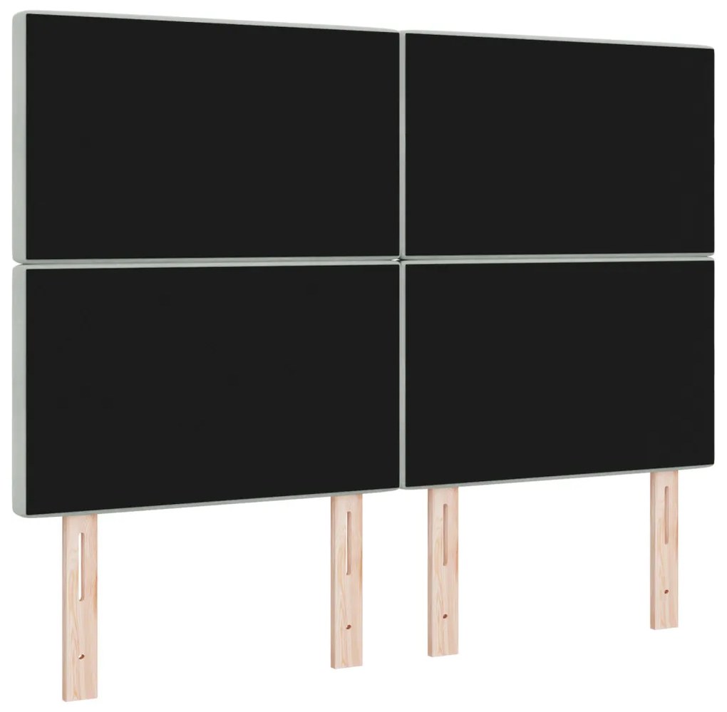 LED Fejrész Világosszürke 80 cm Bársony