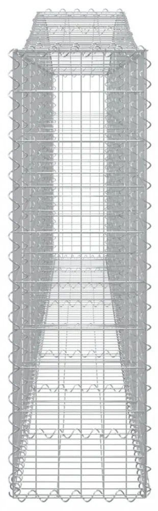 6 db íves horganyzott vas gabion kosár 400x30x100/120 cm