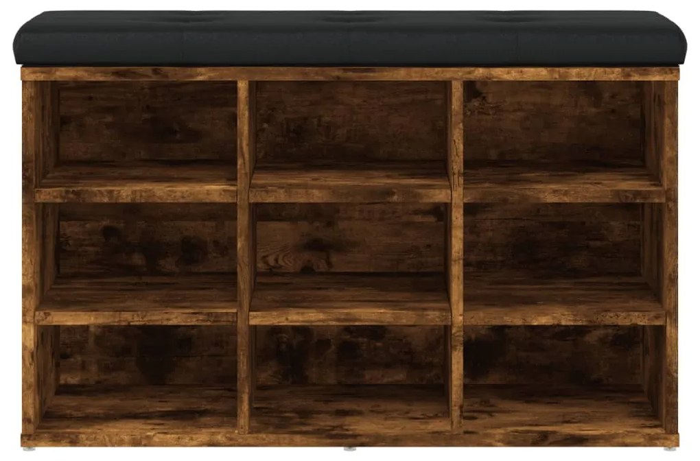 füstös tölgy színű szerelt fa cipőpolc 82 x 32 x 50 cm