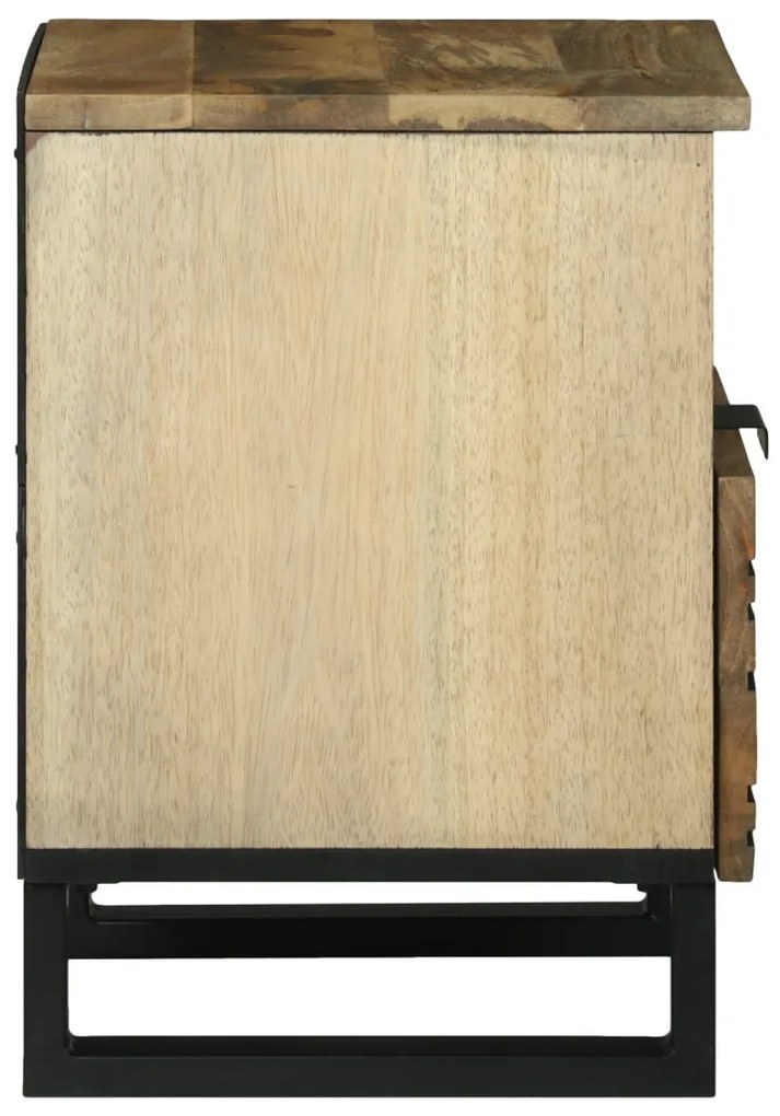 Éjjeli szekrények, 2 db, 40 x 33 x 46 cm, Tömör Mangófából