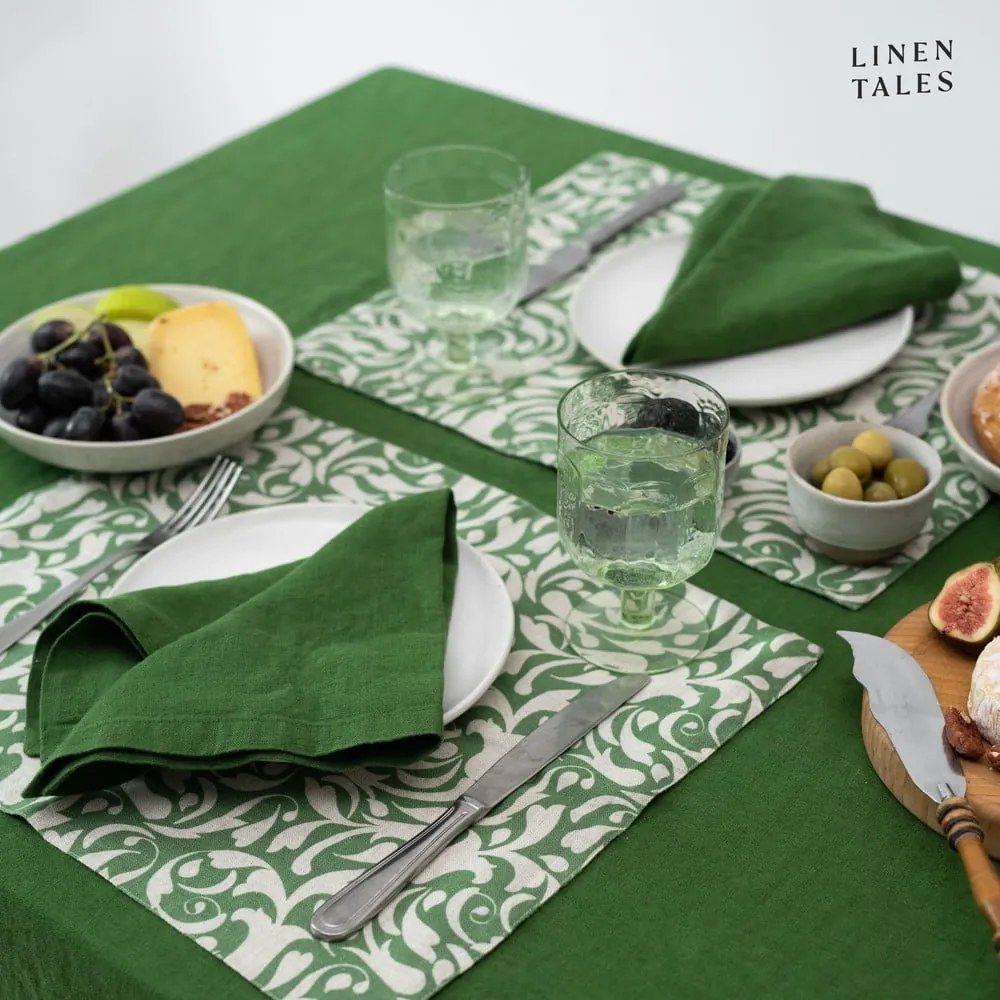 Len szalvéta szett 2 db-os 40x40 cm True Green – Linen Tales