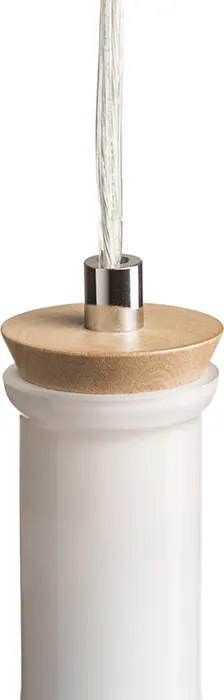 RENDL PULIRE RD závěsná opálové sklo/dřevo/chrom 230V LED E14 6W