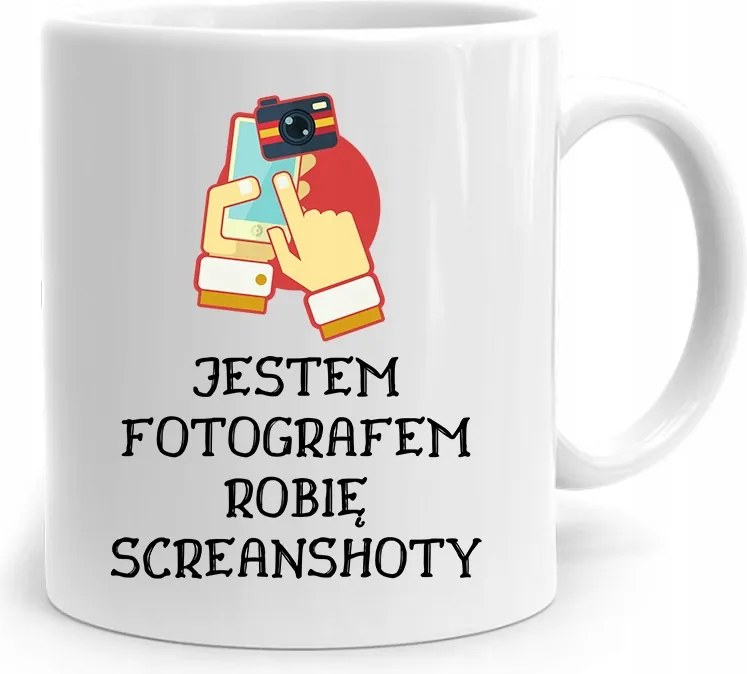 Bögre Fotósnak Fotós Vagyok Ajándék nyomott mintával